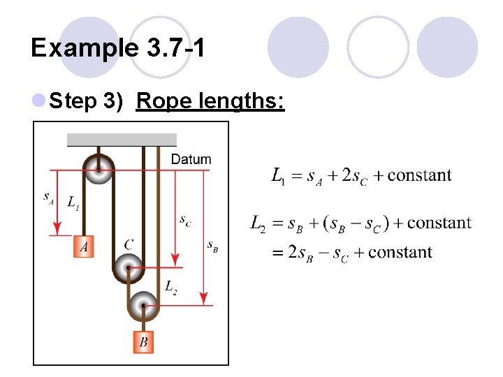 Example 3. 7 -1 l Step 3) Rope lengths: 