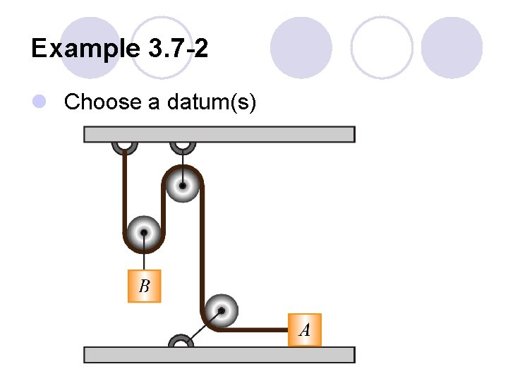 Example 3. 7 -2 l Choose a datum(s) 