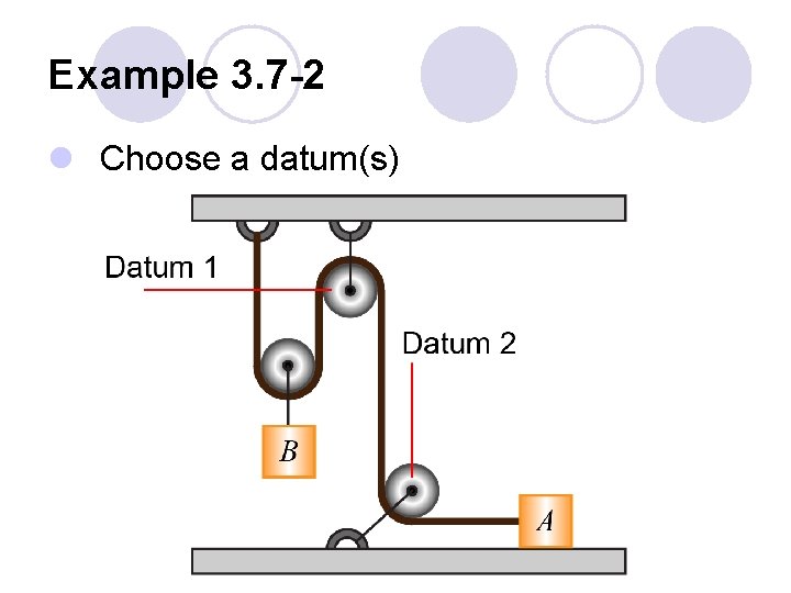 Example 3. 7 -2 l Choose a datum(s) 