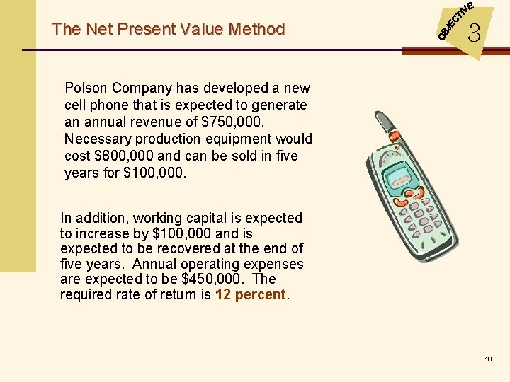 The Net Present Value Method 3 Polson Company has developed a new cell phone