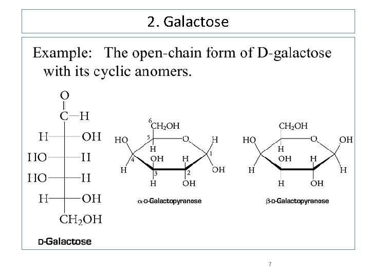 2. Galactose 7 