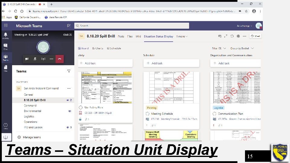Teams – Situation Unit Display 15 