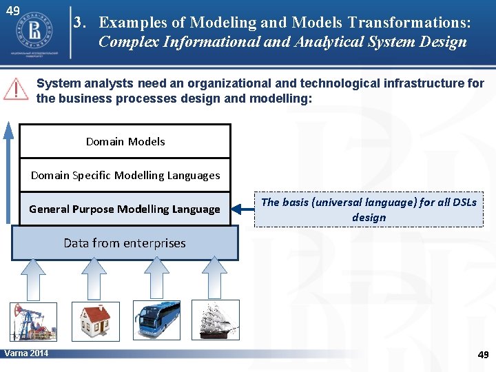49 3. Examples of Modeling and Models Transformations: Complex Informational and Analytical System Design