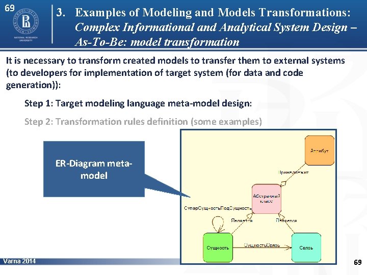 69 3. Examples of Modeling and Models Transformations: Complex Informational and Analytical System Design