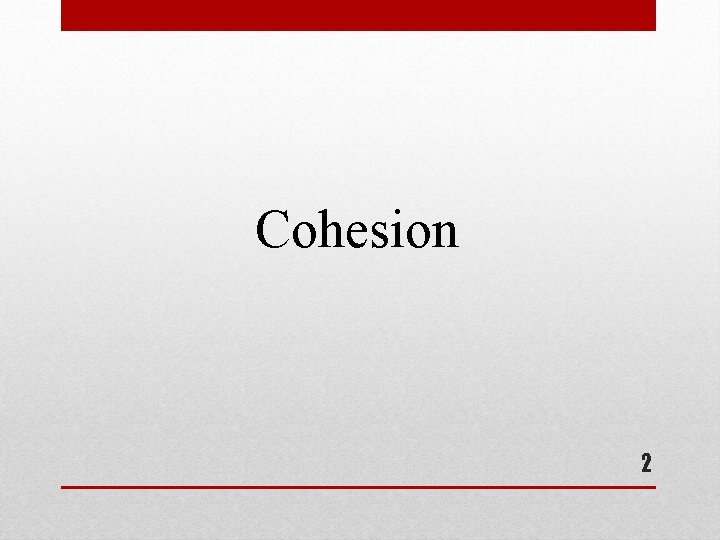 Cohesion 2 