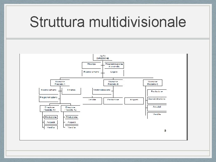 Struttura multidivisionale 