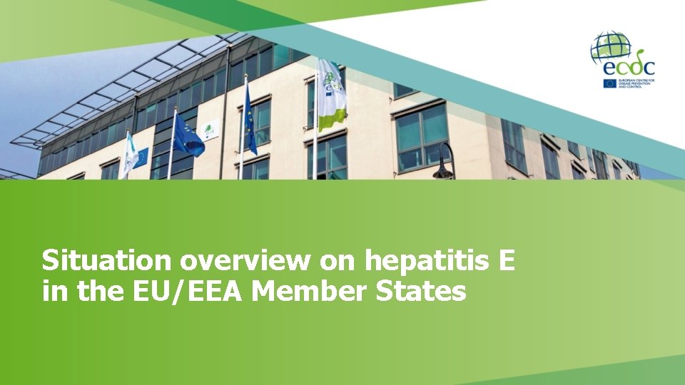 Situation overview on hepatitis E in the EU/EEA Member States 