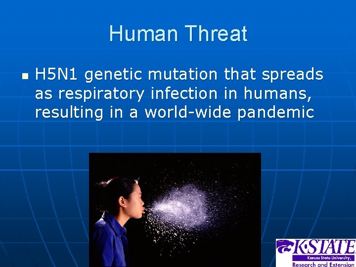 Human Threat n H 5 N 1 genetic mutation that spreads as respiratory infection