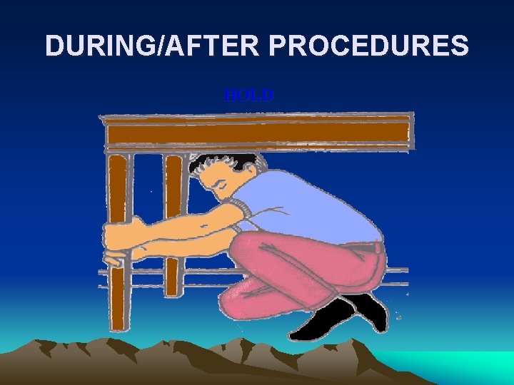 DURING/AFTER PROCEDURES HOLD 