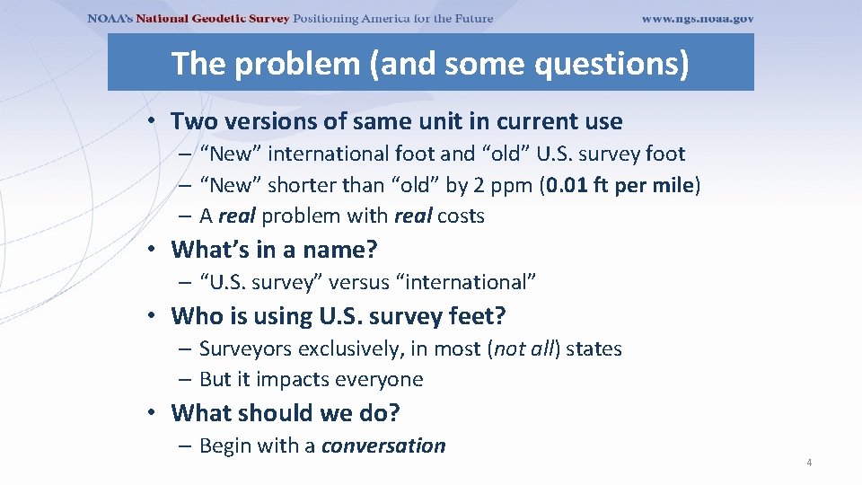 The problem (and some questions) • Two versions of same unit in current use