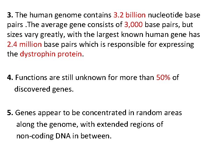 3. The human genome contains 3. 2 billion nucleotide base pairs. The average gene 3. The human genome contains 3. 2 billion nucleotide base pairs. The average gene