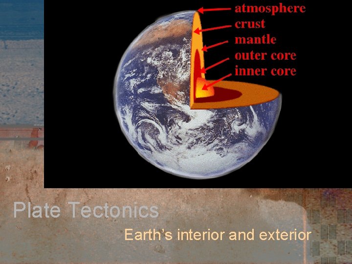 Plate Tectonics Earth’s interior and exterior 