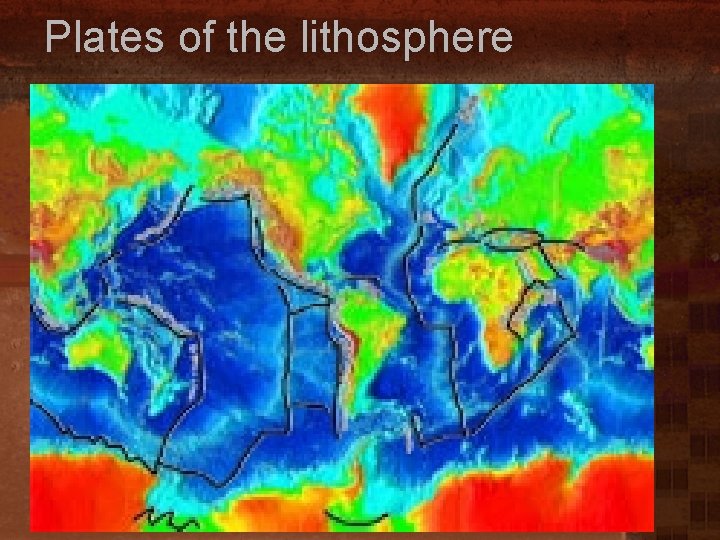 Plates of the lithosphere 