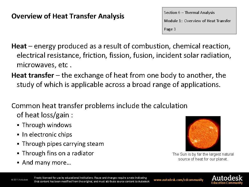 Overview of Heat Transfer Analysis Section 6 – Thermal Analysis Module 1: Overview of