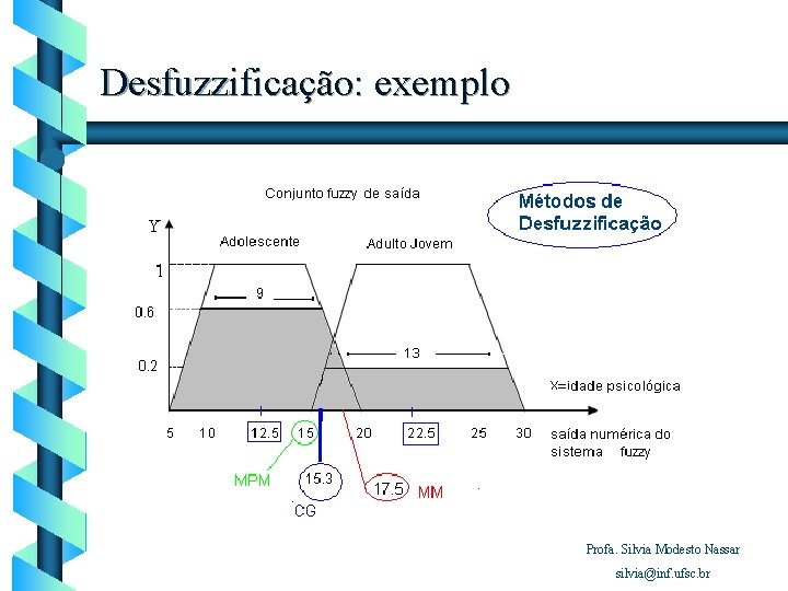 Desfuzzificação: exemplo Profa. Silvia Modesto Nassar silvia@inf. ufsc. br 