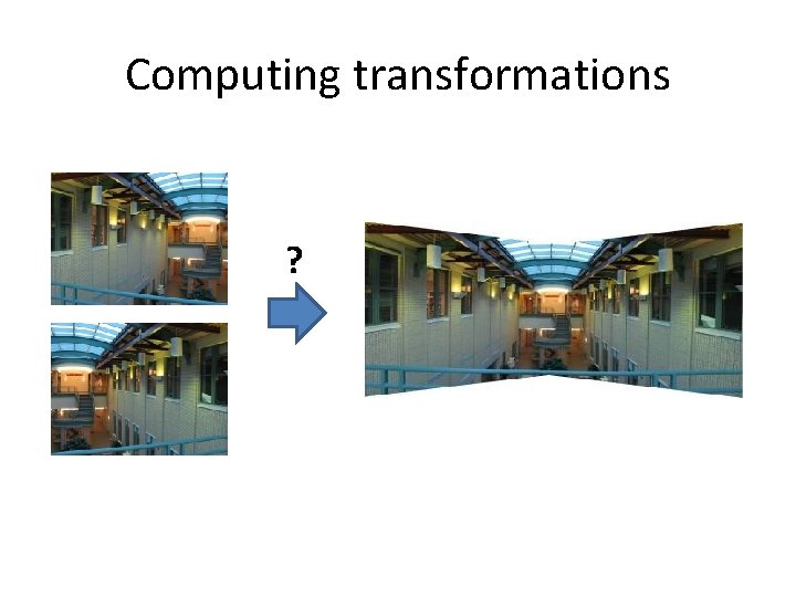 Computing transformations ? 