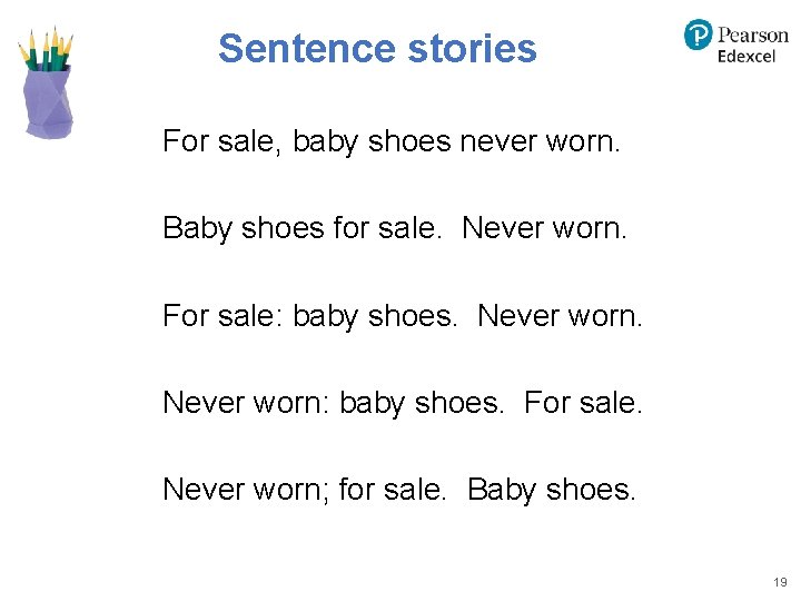 Sentence stories For sale, baby shoes never worn. Baby shoes for sale. Never worn. Sentence stories For sale, baby shoes never worn. Baby shoes for sale. Never worn.