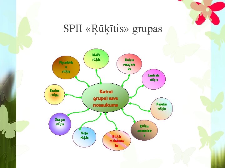 SPII «Ŗūķītis» grupas Meža rūķis Piparkūk u rūķis Rūķis rotaļnie ks Jautrais rūķis Katrai