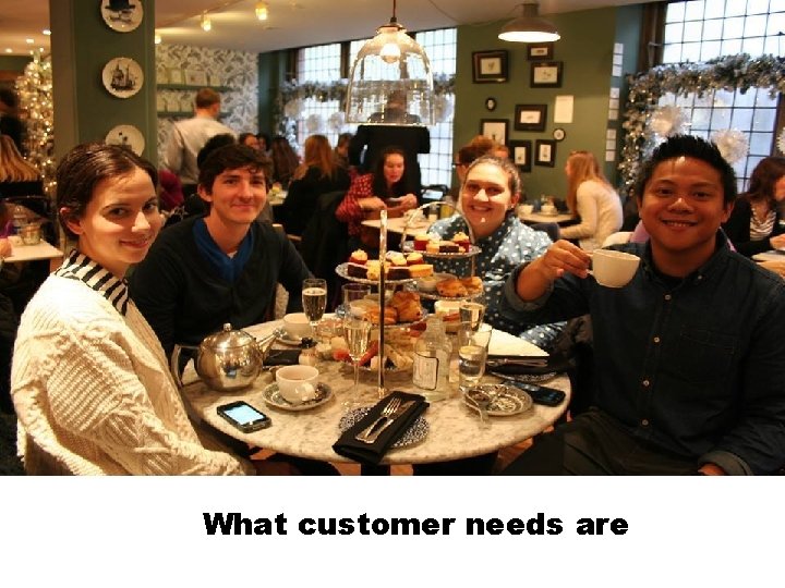 What customer needs are What customer needs are