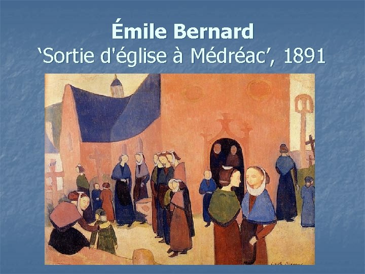 Émile Bernard ‘Sortie d'église à Médréac’, 1891 