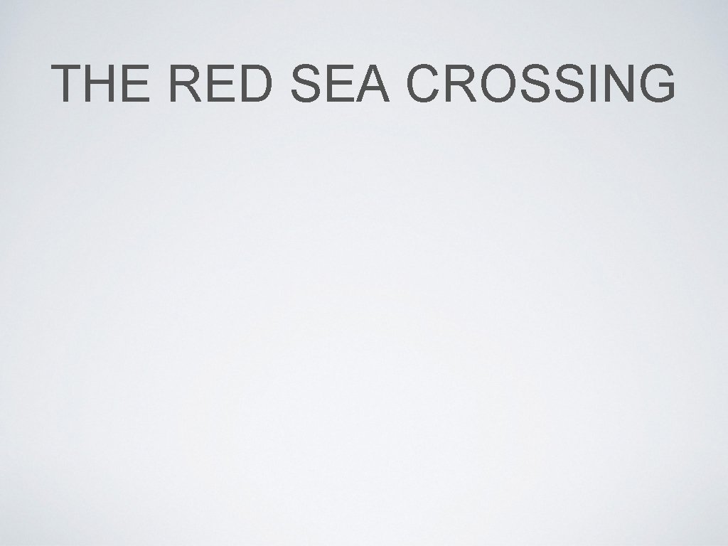 THE RED SEA CROSSING 