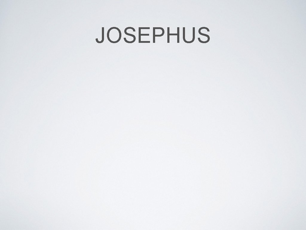JOSEPHUS 