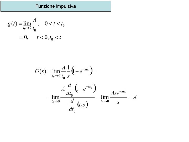 Funzione impulsiva 