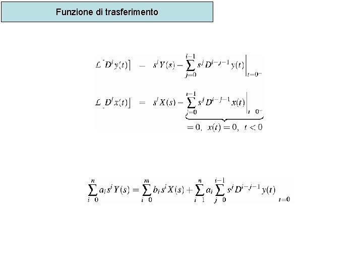 Funzione di trasferimento 