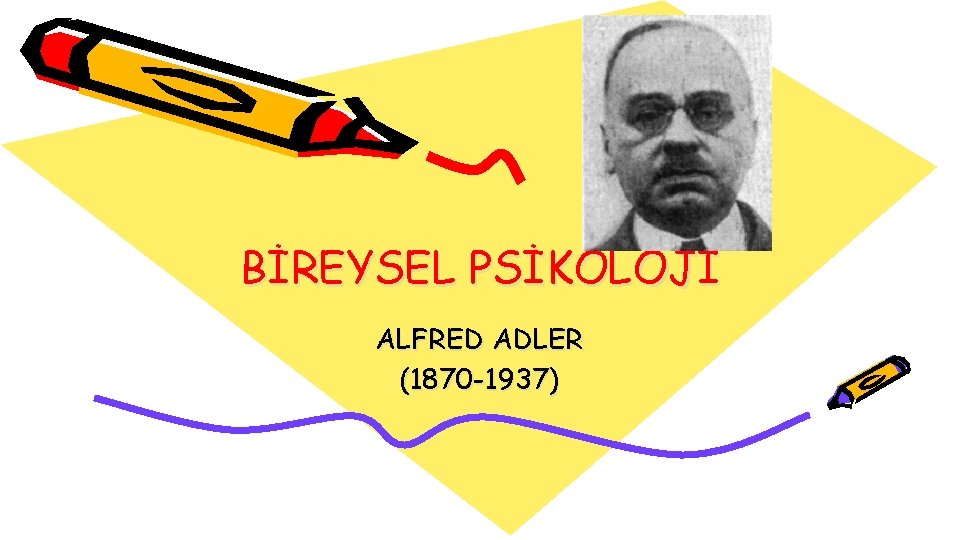 BİREYSEL PSİKOLOJİ ALFRED ADLER (1870 -1937) 