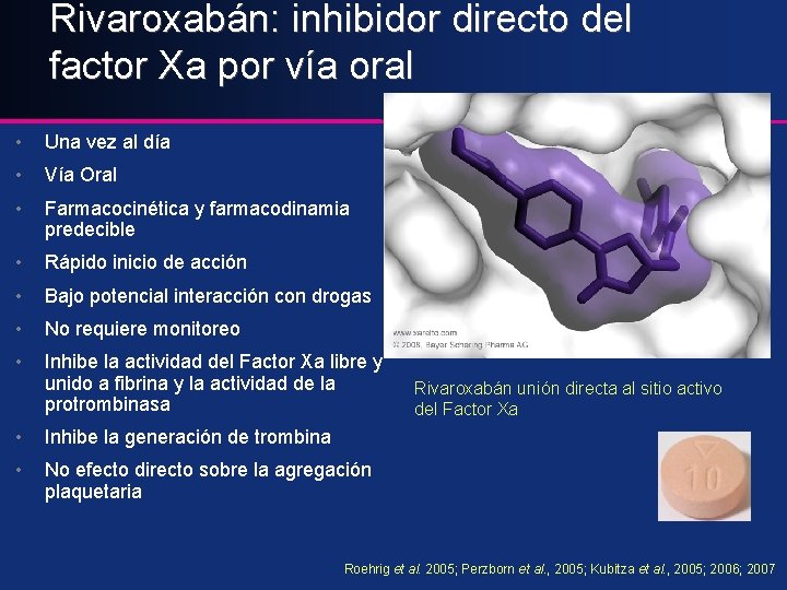 Rivaroxabán: inhibidor directo del factor Xa por vía oral • Una vez al día