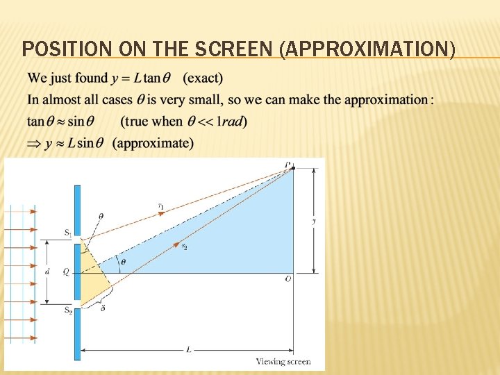 POSITION ON THE SCREEN (APPROXIMATION) 