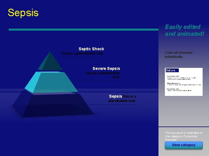 Sepsis Easily edited animated! Septic Shock Color all elements individually. This is a placeholder