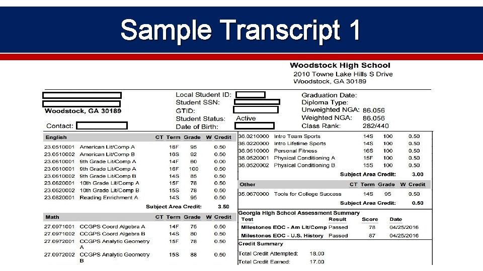 Sample Transcript 1 