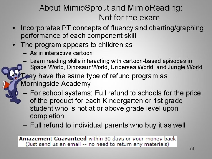 About Mimio. Sprout and Mimio. Reading: Not for the exam • Incorporates PT concepts