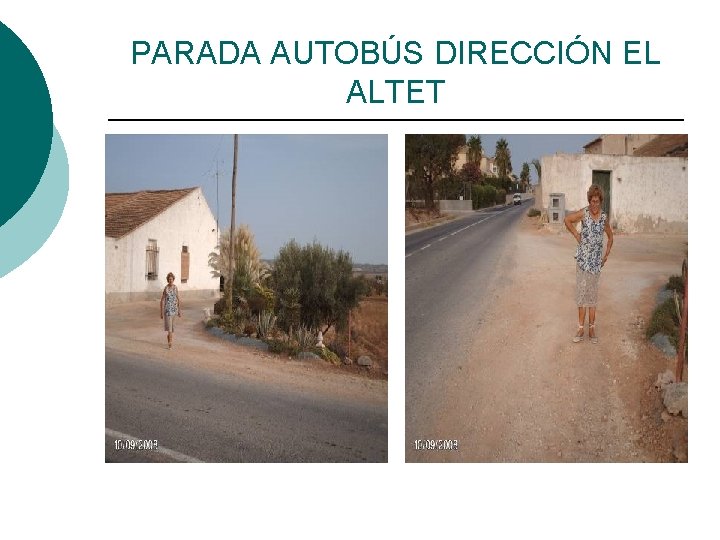 PARADA AUTOBÚS DIRECCIÓN EL ALTET 