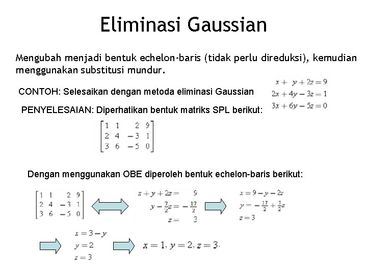 SISTEM PERSAMAAN LINIER DOSEN 