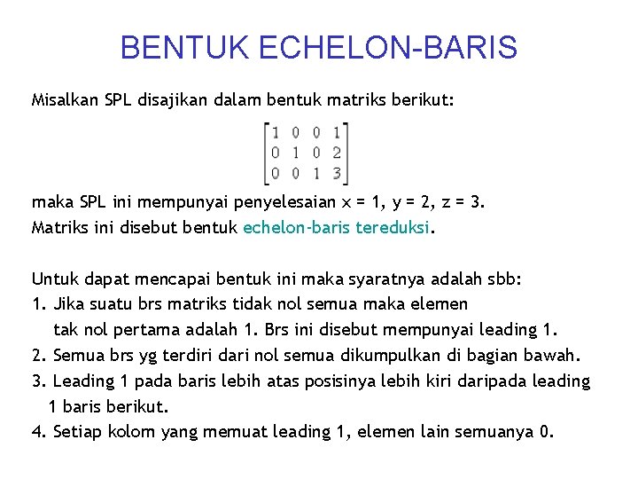 SISTEM PERSAMAAN LINIER DOSEN 