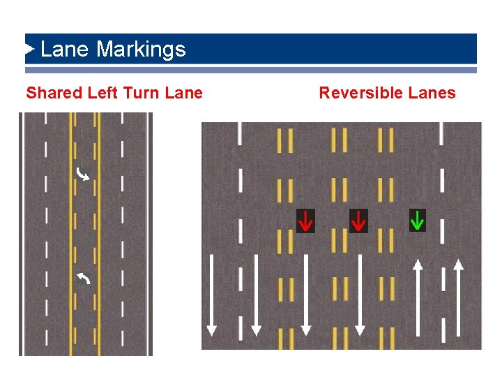 Lane Markings Shared Left Turn Lane 6/14/2021 Reversible Lanes 19 