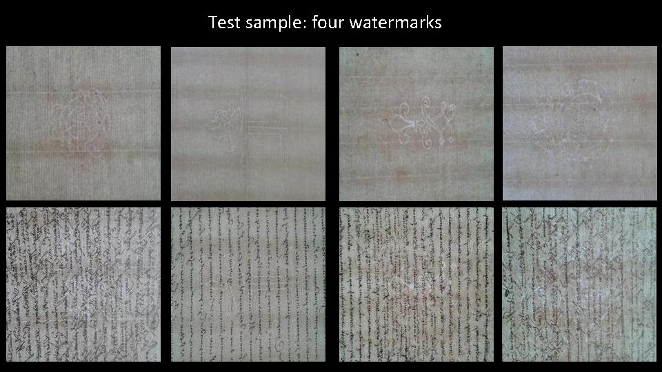 Test sample: four watermarks 