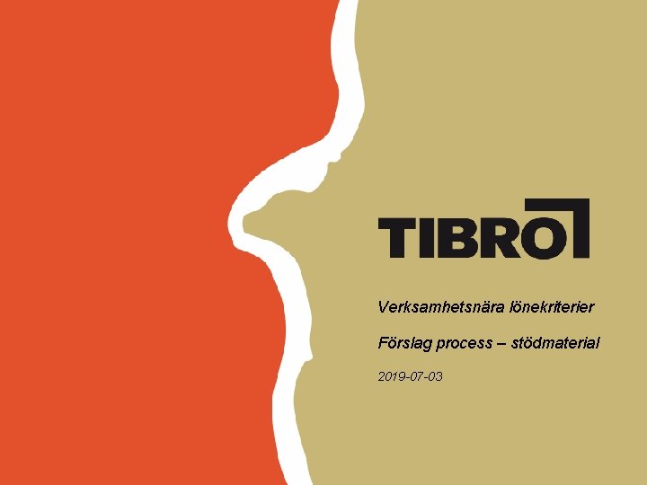 Verksamhetsnära lönekriterier Förslag process – stödmaterial 2019 -07 -03 