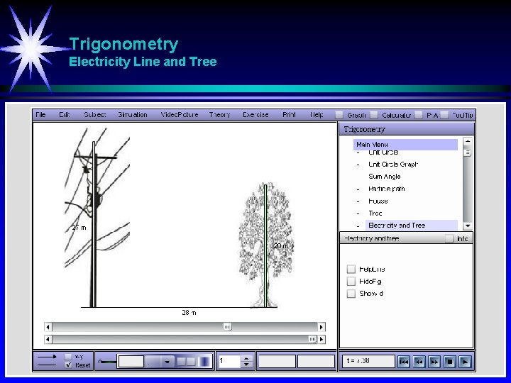 Trigonometry Electricity Line and Tree 