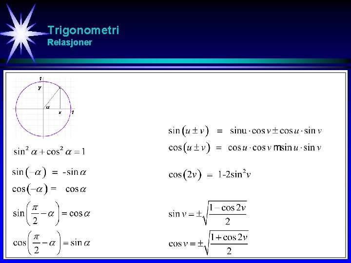 Trigonometri Relasjoner 