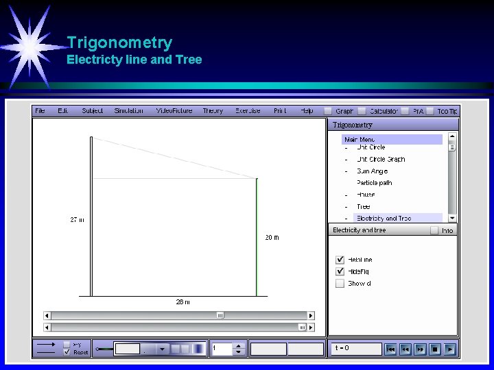 Trigonometry Electricty line and Tree 