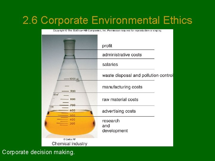 2. 6 Corporate Environmental Ethics Corporate decision making. 