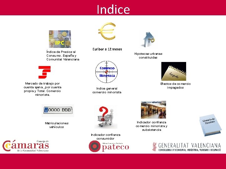 Indice IPC Índice de Precios al Consumo. España y Comunitat Valenciana Mercado de trabajo