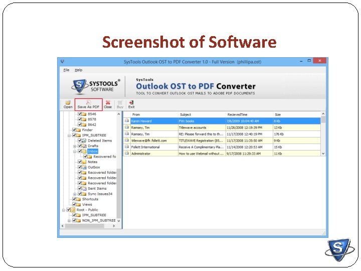 Screenshot of Software 