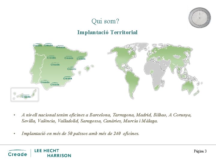 Qui som? Implantació Territorial • A nivell nacional tenim oficines a Barcelona, Tarragona, Madrid,