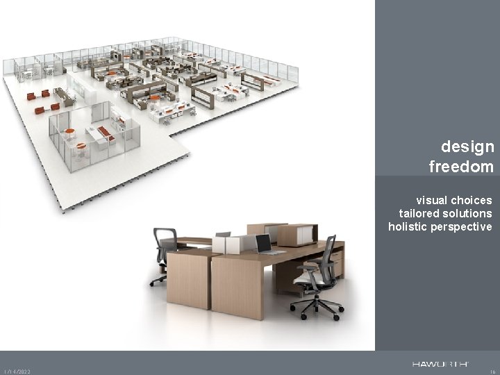 design freedom visual choices tailored solutions holistic perspective 1/14/2022 16 