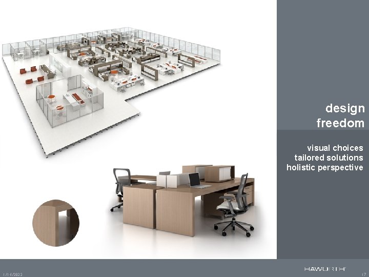 design freedom visual choices tailored solutions holistic perspective 1/14/2022 17 