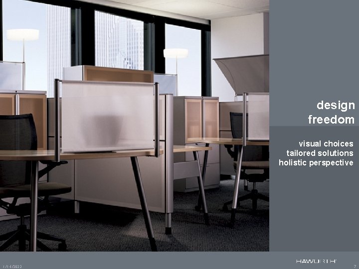 design freedom visual choices tailored solutions holistic perspective 1/14/2022 7 